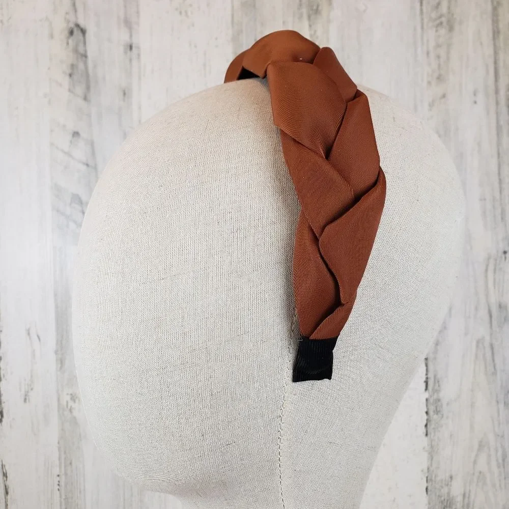 Brown Woven Braided Headband